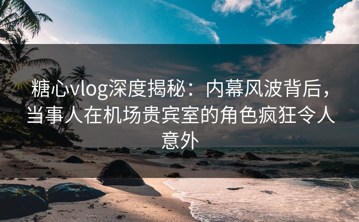 糖心vlog深度揭秘：内幕风波背后，当事人在机场贵宾室的角色疯狂令人意外