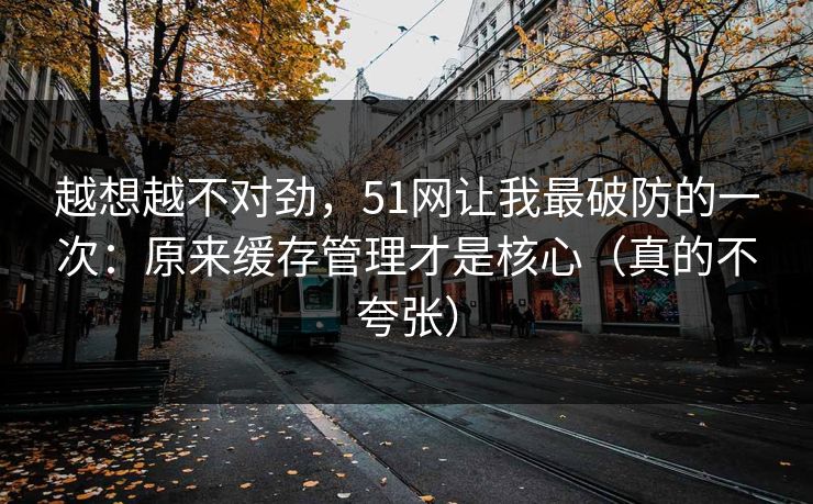 越想越不对劲，51网让我最破防的一次：原来缓存管理才是核心（真的不夸张）